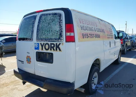 2013 Chevrolet Express 2500 Work Van из США, поврежденный, VIN 1GCWGFFA0D1114704